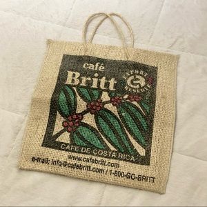 🆕 NWOT Burlap Natural Tote Bag